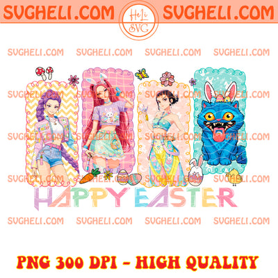 Happy Easter Kpop Demon Hunters Huntrix Png Kpop Easter Png