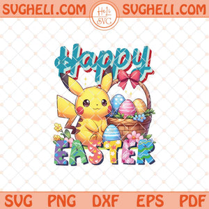 Happy Easter Pikachu Png Pikachu Easter Bunny Png Sublimation Files
