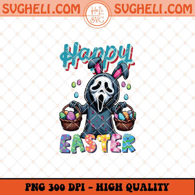 Happy Easter Scream Png Scream Easter Bunny Png Sublimation Files