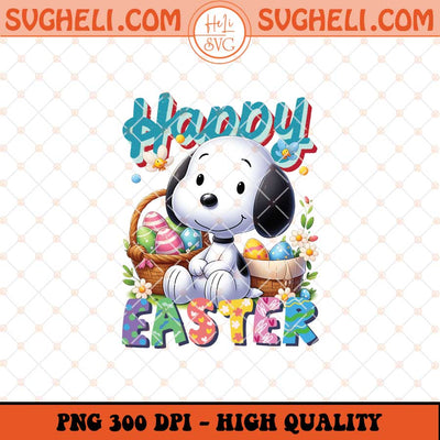 Happy Easter Snoopy Png Snoopy Easter Bunny Png Sublimation Files