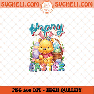 Happy Easter Winnie The Pooh Png Pooh Easter Bunny Png Sublimation Files