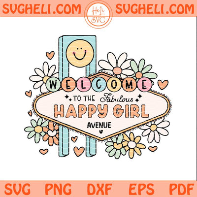 Happy Girl Avenue Svg Super Cute Artsy Creative Svg Png Dxf Eps Files