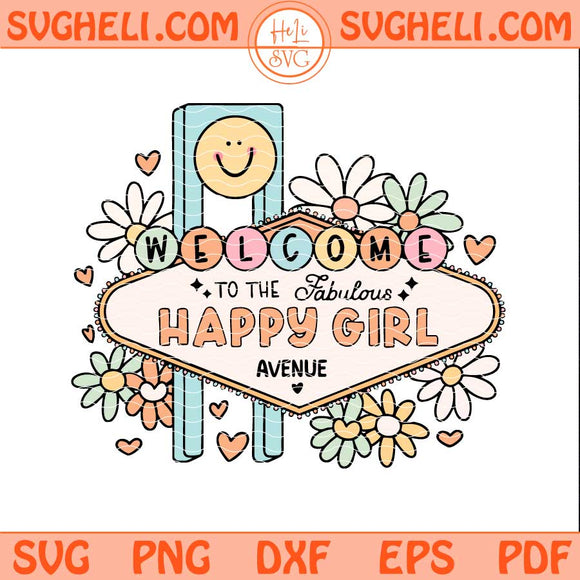 Happy Girl Avenue Svg Super Cute Artsy Creative Svg Png Dxf Eps Files