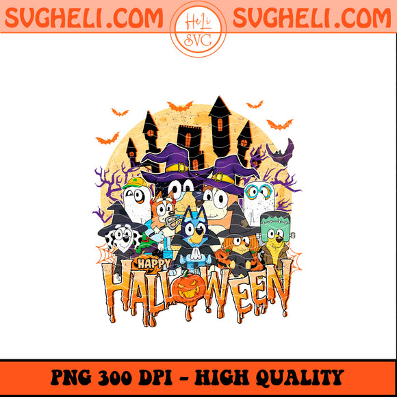 Happy Halloween Bluey and Bingo Png Bluey Halloween Png