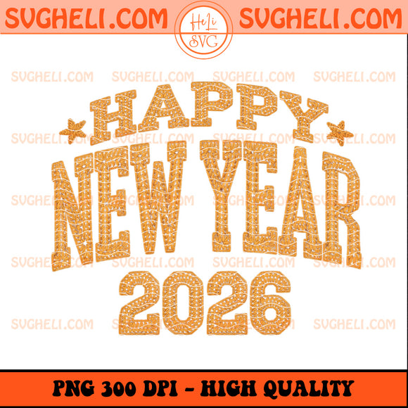 Happy New Year 2026 Latch Hook Yarn Crochet Png
