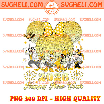 Happy New Year Disney 2026 Png Disneyland Happy New Year Png