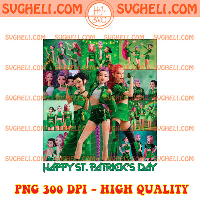 Happy St Patricks Day Huntrix Kpop Demon Hunter Era Tour Png