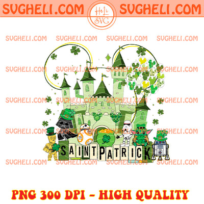 Happy St Patricks Day Shamrock Clover Disney Star War Png