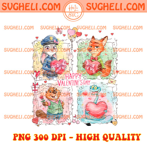 Happy Valentine Zootopia Png Disney Nick And Judy Png