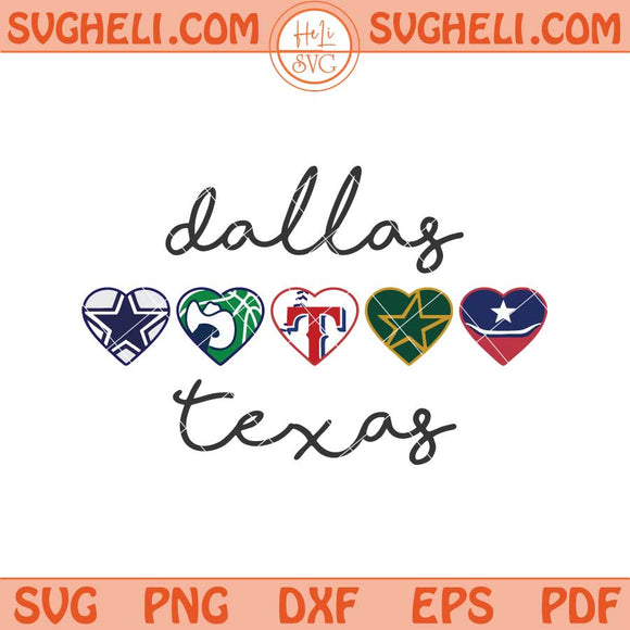 Heart Dallas Texas Svg I Love Dallas Svg Retro Dallas Svg Png Dxf Eps Files
