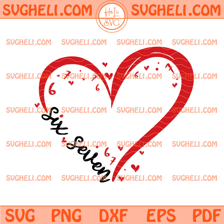Heart Six Seven Valentine Svg Heart 6 7 Svg