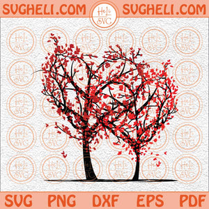 Heart Tree Svg Love Tree Svg Retro Love Heart Svg Retro Love Svg Png Dxf Eps Files