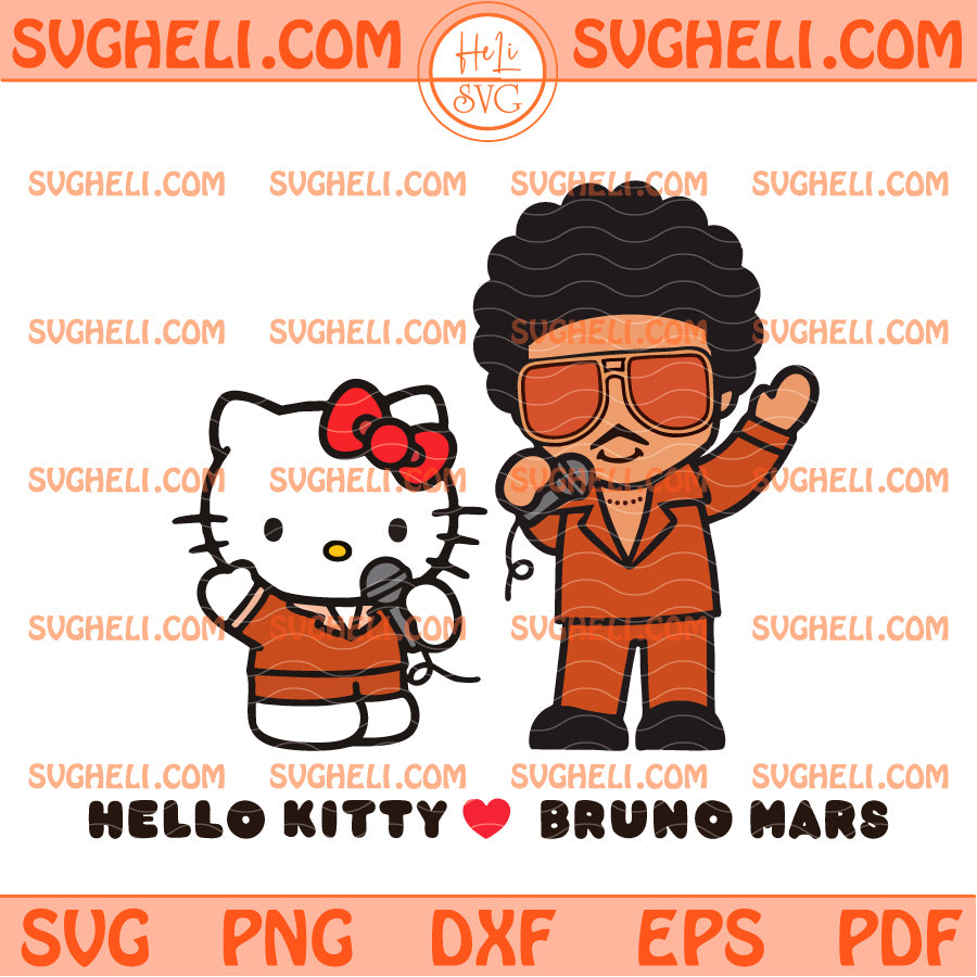 Hello Kitty Bruno Mars The Romantic Tour 2026 Logo Svg