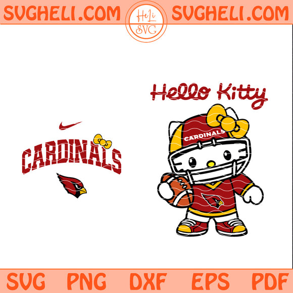 Hello Kitty Arizona Cardinals Svg NFL Arizona Cardinals Svg