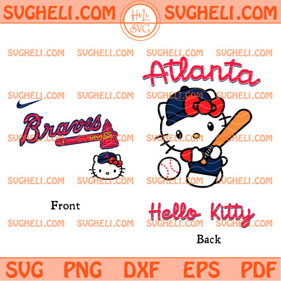 Hello Kitty Atlanta Braves MLB Svg Hello Kitty MLB Svg