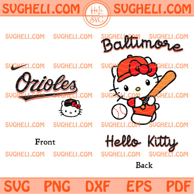 Hello Kitty Baltimore Orioles MLB Svg Hello Kitty MLB Svg