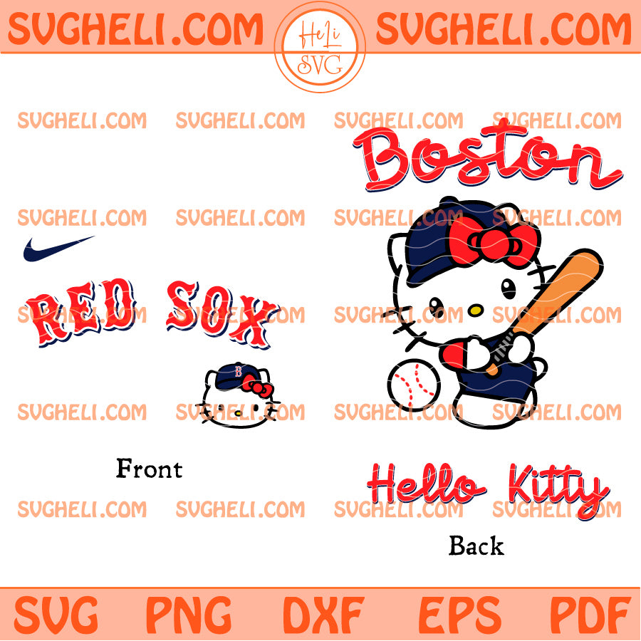 Hello Kitty Boston Red Sox MLB Svg Hello Kitty MLB Svg