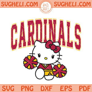 Hello Kitty Cheerleader Arizona Cardinals Football Svg Png Dxf Eps Files