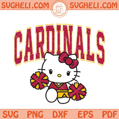 Hello Kitty Cheerleader Arizona Cardinals Football Svg Png Dxf Eps Files
