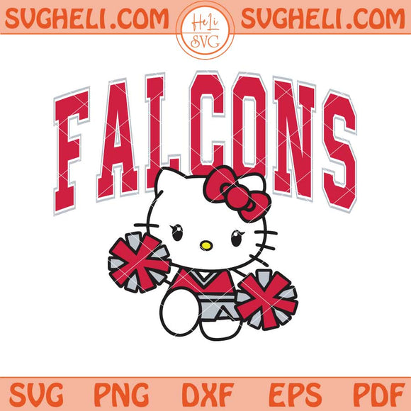 Hello Kitty Cheerleader Atlanta Falcons Football Svg Png Dxf Eps Files