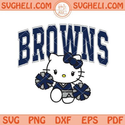 Hello Kitty Cheerleader Cleveland Browns Football Svg Png Dxf Eps Files