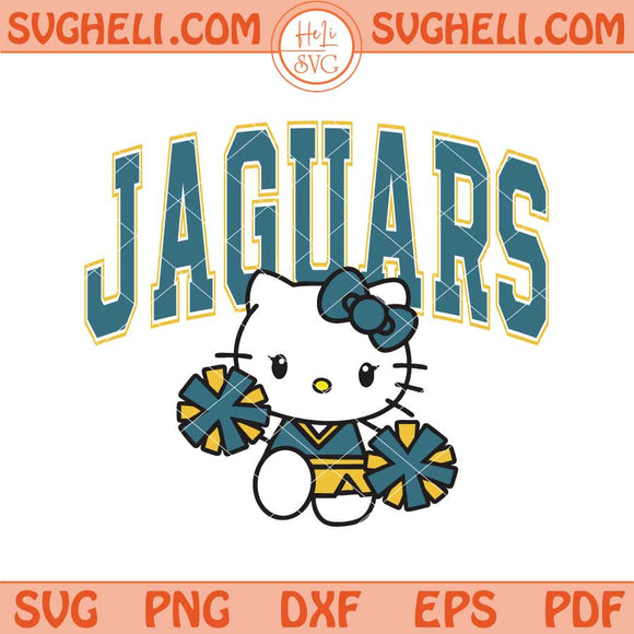 Hello Kitty Cheerleader Jacksonville Jaguars Football Svg Png Dxf Eps Files