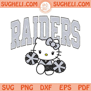Hello Kitty Cheerleader Las Vegas Raiders Football Svg Png Dxf Eps Files