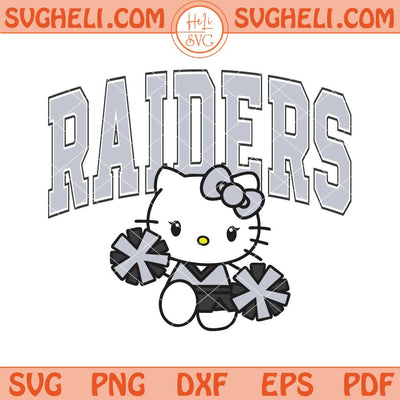 Hello Kitty Cheerleader Las Vegas Raiders Football Svg Png Dxf Eps Files