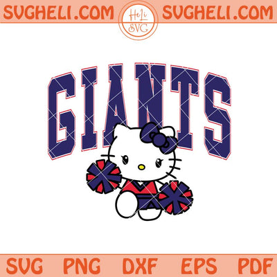 Hello Kitty Cheerleader New York Giants Football Svg Png Dxf Eps Files