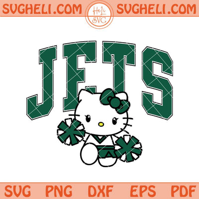 Hello Kitty Cheerleader New York Jets Football Svg Png Dxf Eps Files