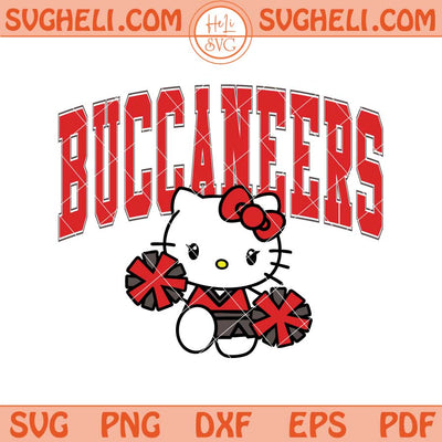 Hello Kitty Cheerleader Tampa Bay Buccaneers Svg Png Dxf Eps Files