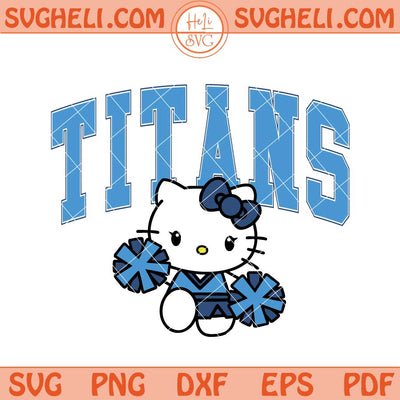 Hello Kitty Cheerleader Tennessee Titans Football Svg Png Dxf Eps Files