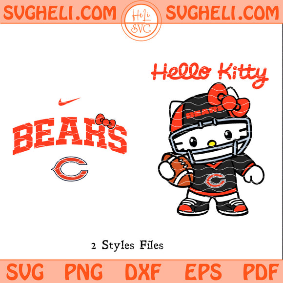 Hello Kitty Chicago Bears Svg NFL Chicago Bears Svg