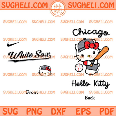 Hello Kitty Chicago White Sox MLB Svg Hello Kitty MLB Svg