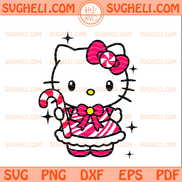 Hello Kitty Christmas Candy Svg Hello Kitty Christmas Svg
