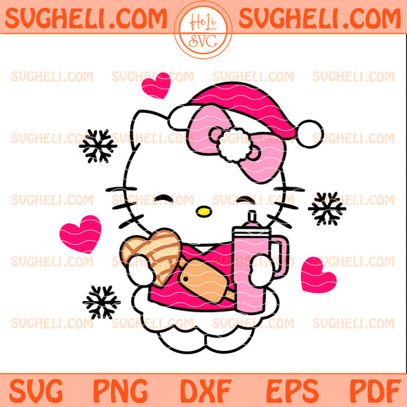 Hello Kitty Christmas Concha Svg Sanrio Christmas Svg