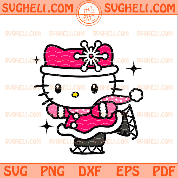 Hello Kitty Christmas Svg Sanrio Christmas Svg Kawaii Svg