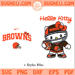 Hello Kitty Cleveland Browns Svg NFL Cleveland Browns Svg