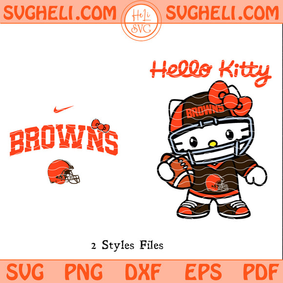 Hello Kitty Cleveland Browns Svg NFL Cleveland Browns Svg