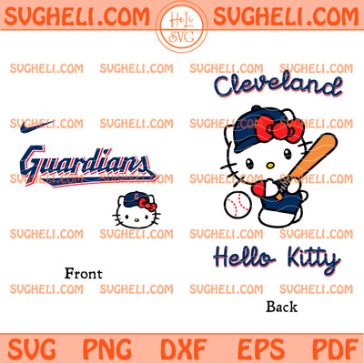 Hello Kitty Cleveland Guardians MLB Svg Hello Kitty MLB Svg