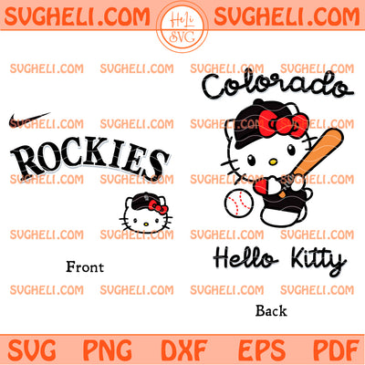 Hello Kitty Colorado Rockies MLB Svg Hello Kitty MLB Svg