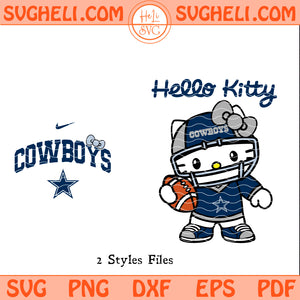 Hello Kitty Dallas Cowboys Svg NFL Dallas Cowboys Svg