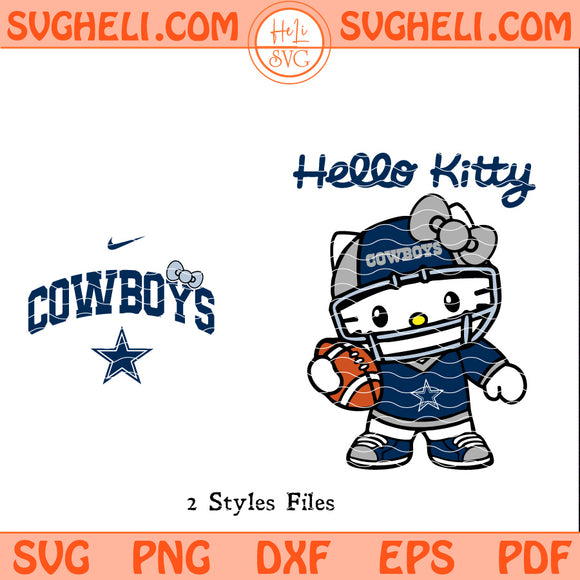 Hello Kitty Dallas Cowboys Svg NFL Dallas Cowboys Svg