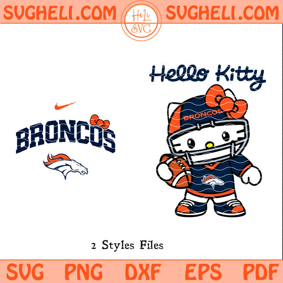 Hello Kitty Denver Broncos Svg NFL Denver Broncos Svg