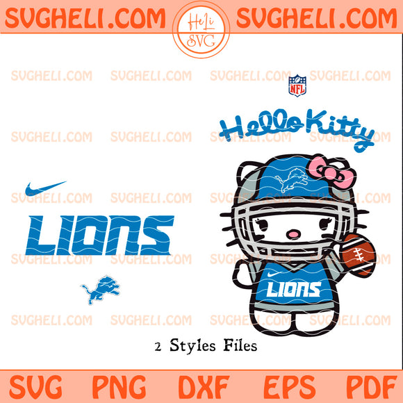 Hello Kitty Detroit Lions NFL Svg Detroit Lions NFL Svg
