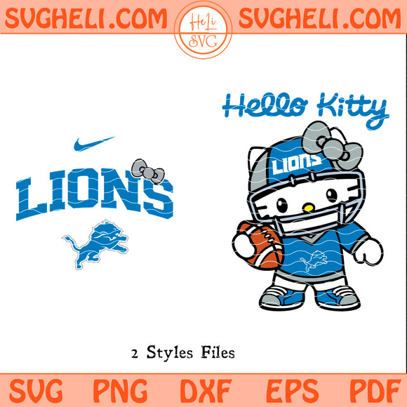 Hello Kitty Detroit Lions Svg NFL Detroit Lions Svg