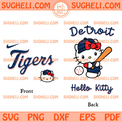 Hello Kitty Detroit Tigers MLB Svg Hello Kitty MLB Svg