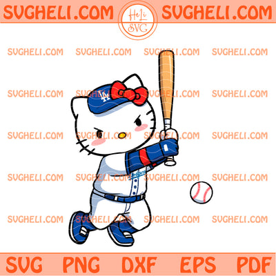 Hello Kitty Dodgers Svg Hello Kitty Los Angeles Dodgers Svg
