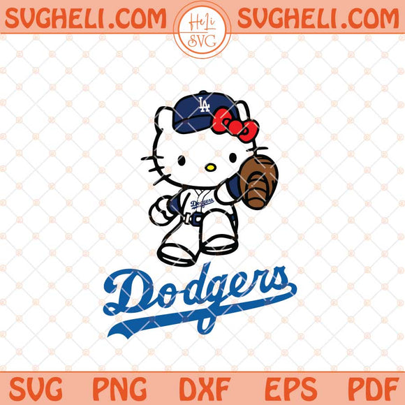 Hello Kitty Dodgers Svg Los Angeles Hello Kitty Baseball Svg Png Dxf Eps Files