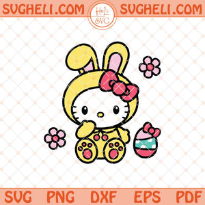 Hello Kitty Easter Bunny Eggs Svg Pink Kitty Easter Svg Png Dxf Eps Files